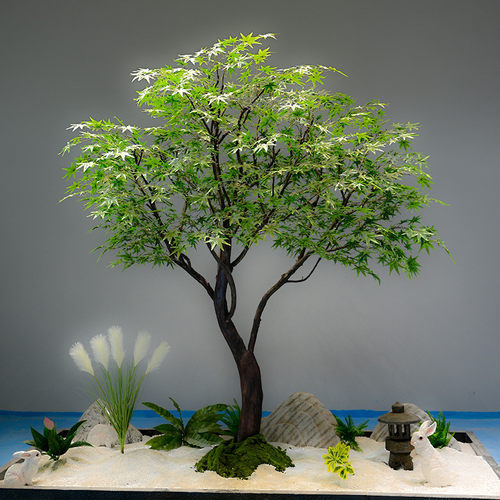 仿真道具枫树大型绿植室内装饰设计枫叶树假树绿色橱窗景观摆放青