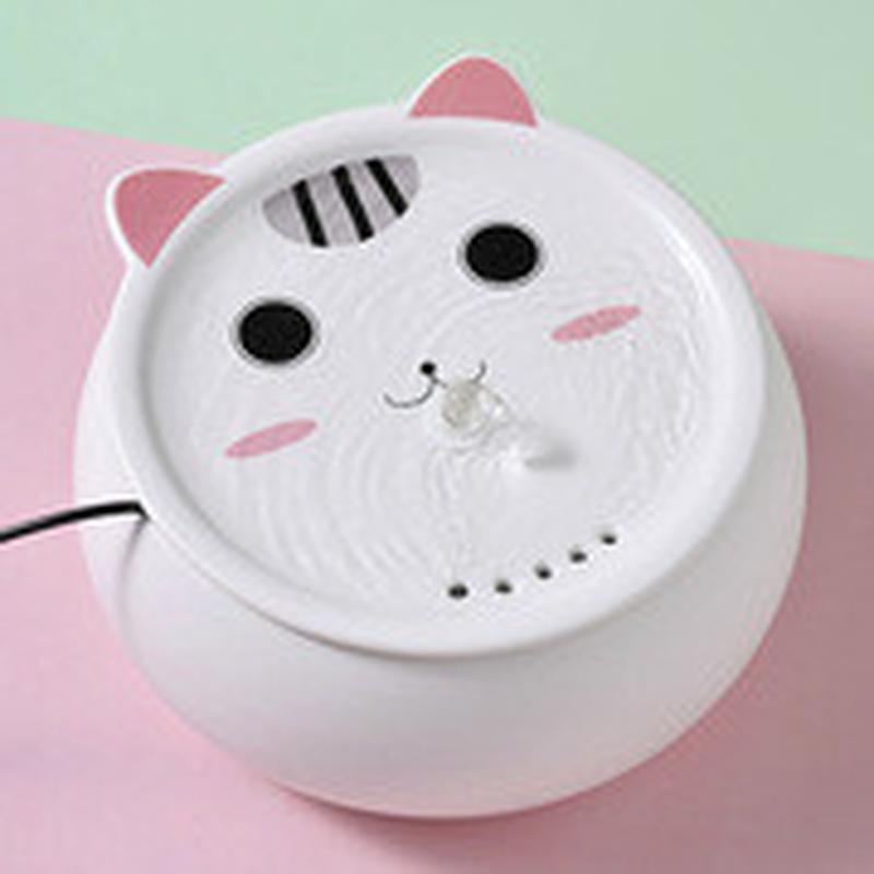 陶瓷宠物饮水机自动循环冬季加热静音过滤宠物饮水器活泉