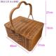 m33藤编带盖篮野餐篮手工编织藤篮收纳筐送餐加固收纳箱子手提篮