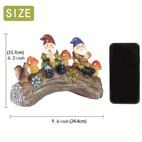 庭院花园装饰热销阳台创意摆件太阳能灯户外小矮人灯景观树脂模型