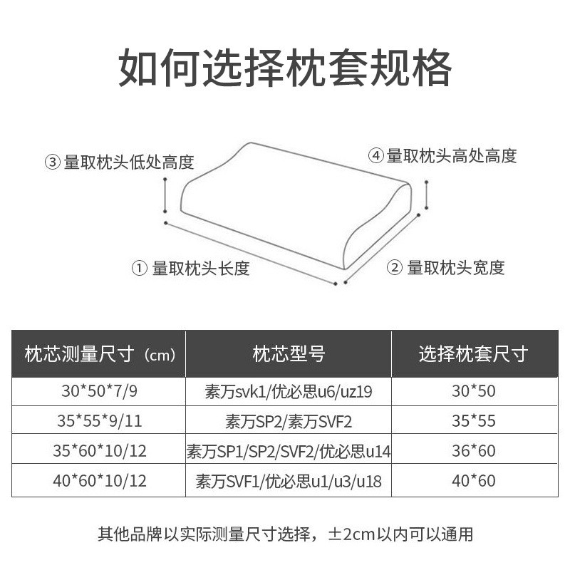 乳胶枕套全棉记忆枕头套纯棉橡胶枕芯套60x40水洗棉纯棉儿童50x30