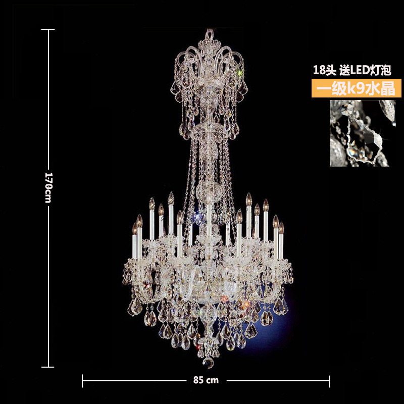 批发婚庆客厅水晶大吊灯楼梯长吊灯奢华大气别墅酒店复式楼挑空灯