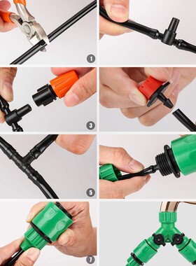 爆款164ftdiy滴灌套装 200pcs50米自动浇花器套装