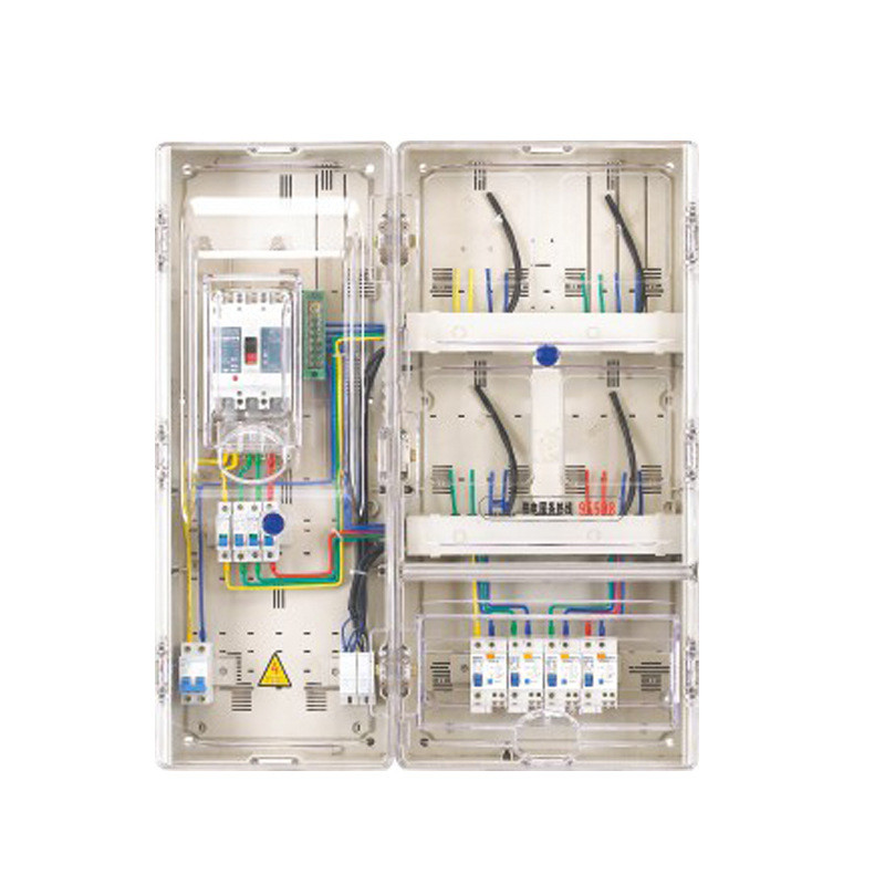 厂家网南供应国网费控单相三相4/6/9/12挂壁pc透明塑料计量电表箱