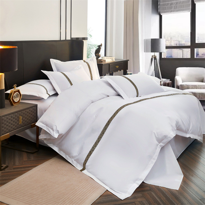 被子枕芯床单七件套床笠款宾馆专m^酒店床上四件套民宿风白色被套