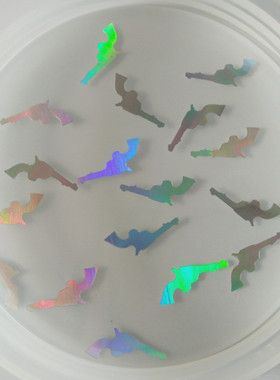 6mm绿色树叶亮片PET耐溶剂美甲枫叶闪光片金葱粉厂家七彩金葱片