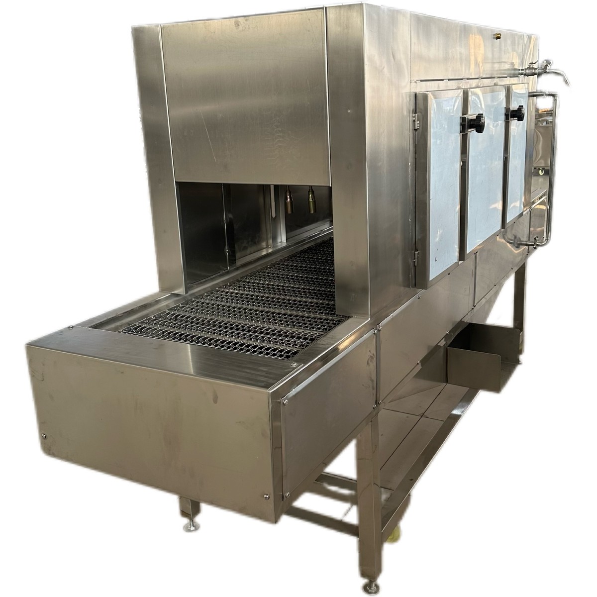 隧道式猪牛羊头带燎毛机大型蹄皮五花肉烧毛设备商用猪耳朵烧毛