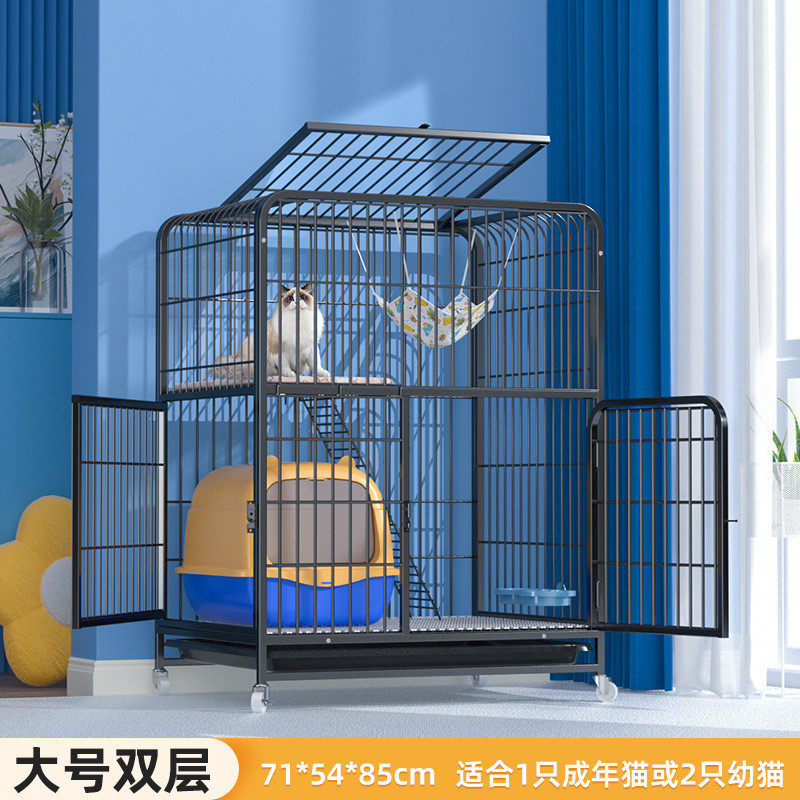 猫笼三层猫笼双层方管四层猫舍猫房子大型猫别墅猫咪笼子加高猫笼