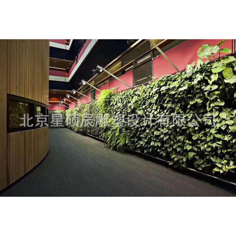 墙壁植物工艺仿真绿雕厂家水系植物墙卡盆绿雕景观工程制作厂家