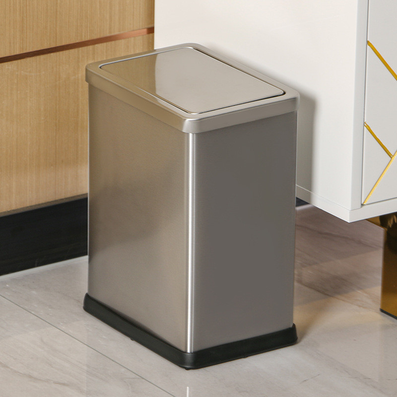 j6da垃圾桶家用2022新款高颜值卫生间轻奢大号窄夹缝带盖厕所客厅