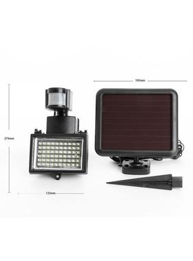 电商太阳能120led人体感应灯楼梯庭院壁灯户外防水灯车库灯