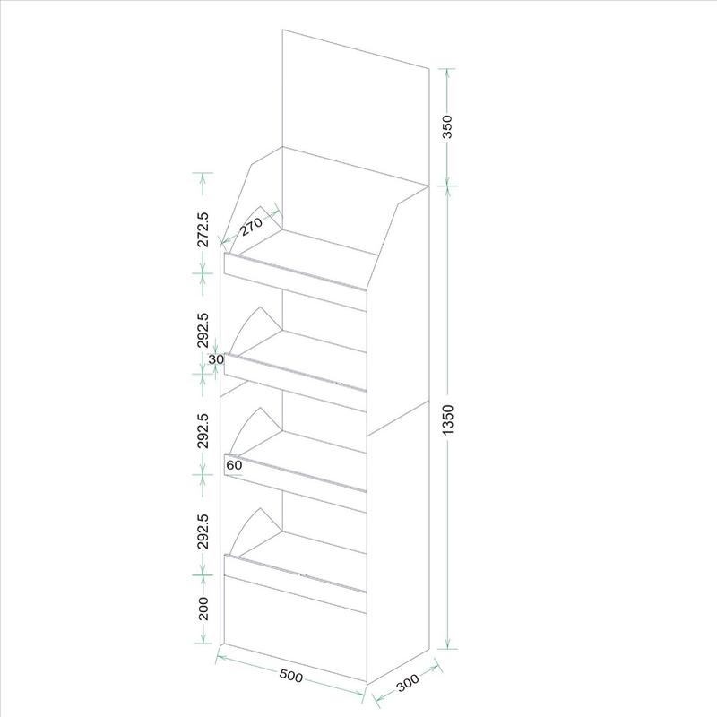 爆款免安装纸展架纸质展示架快速成型纸货架免组装一秒成型展示架