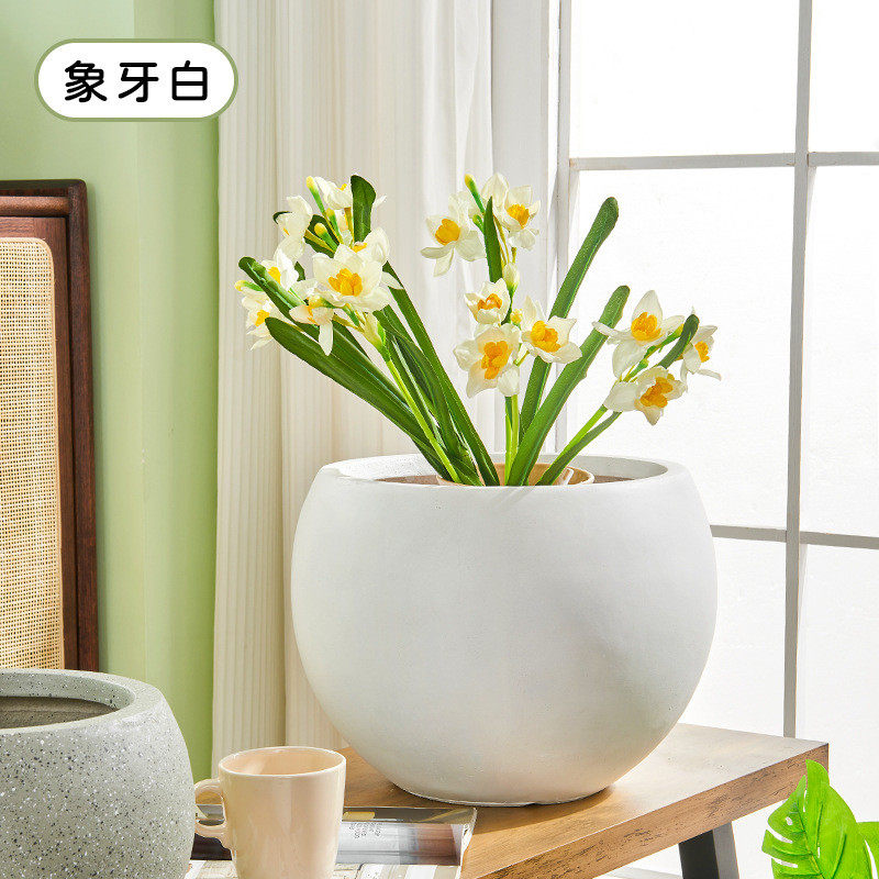 小口口径镁泥花盆落地水泥盆栽户外庭院复古风景观仿陶罐花盆,鲜花速递/花卉仿真/绿植园艺,花盆,淘宝优惠券,粉丝福利购,淘宝优惠卷