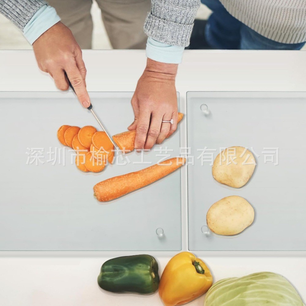 2pcs亚克力砧亚克力防滑垫透明板带菜板厨房切水果蔬菜砧板
