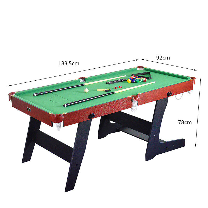 6折叠1.8米室内成人儿童尺台球桌斯洛克桌球台撞球台pooltable