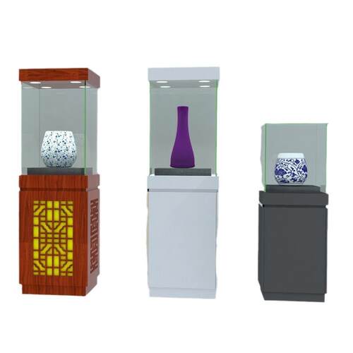 精品珠宝玉器柜台烤漆玻璃柜博物馆古董店展示柜古玩钟表玻璃柜台