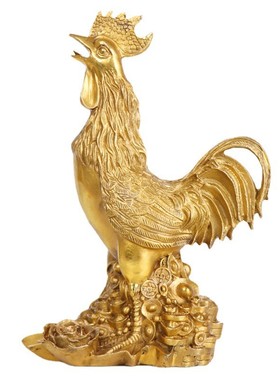 杨铜记十二生肖铜鸡铜福字金钱鸡采花鸡荷花金钱鸡