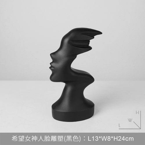 轻奢现代简约女神人物雕塑摆件样板房电视柜客厅个性创意酒店
