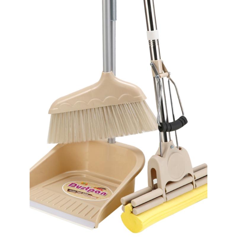 热销扫把拖把套装软毛家用扫帚折叠扫把簸箕套装家用宿舍用清洁套