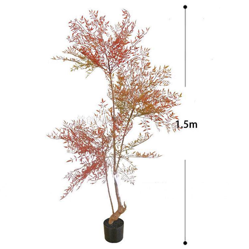 仿真南天竹轻奢仿真绿植布景摆件南天竹绿植假北欧风家居大盆栽