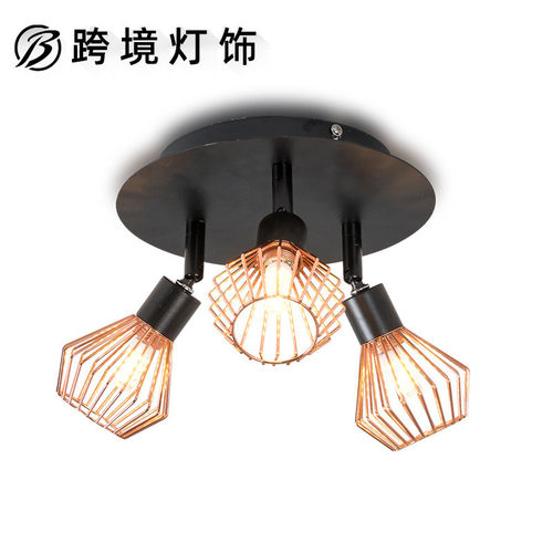 跨境北欧创意吸顶灯led卧室简约装饰可调节灯具三头G9吸顶射灯15W