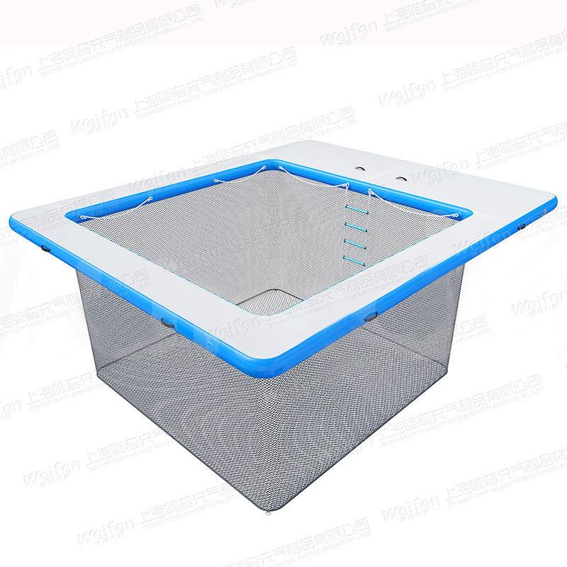 水上充气平台床木纹eva浮台漂浮防滑海上游艇配套休闲充气码头