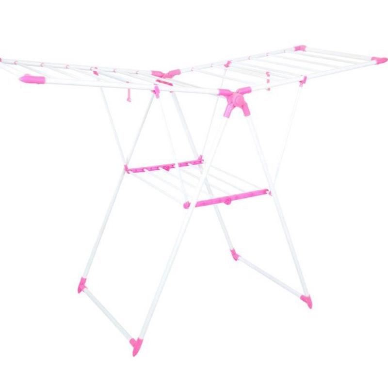 多功能翼型晾衣架折叠免安装落地室内阳台衣架置地式蝴蝶型晾晒架