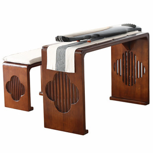 实木家用专用桌凳共鸣琴桌中式书法桌仿古禅意抄经桌古琴古筝桌凳