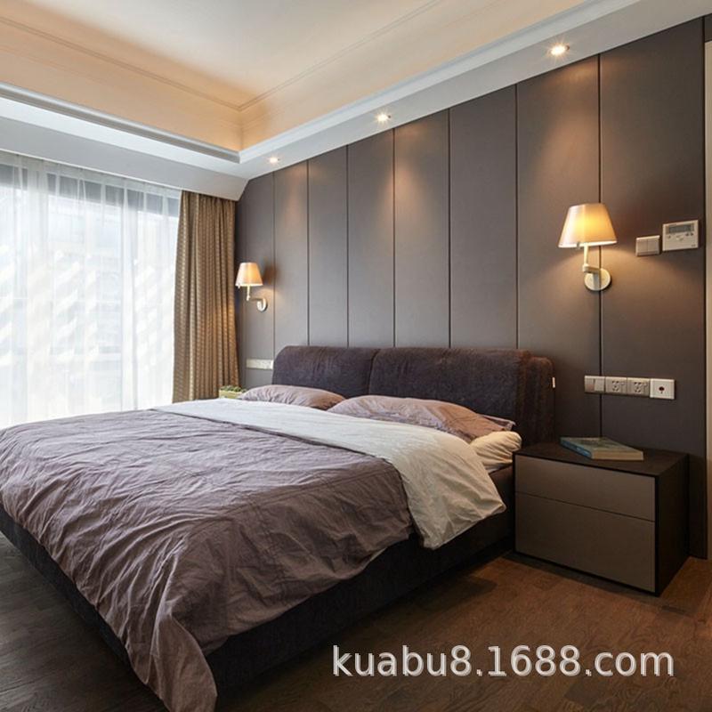 现代简约客厅电视护墙板沙发卧室格栅软包背景墙围床头硬包背景墙