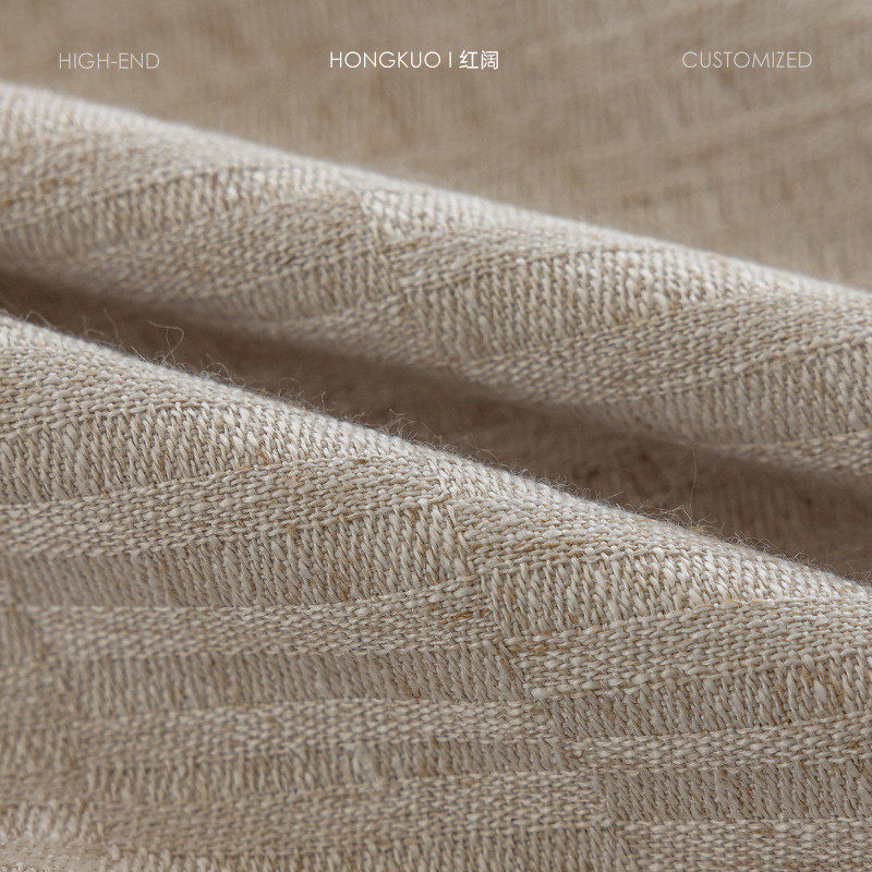 左岸提花亚麻布半遮光民宿法式中式客厅茶室书房棉麻窗帘,居家布艺,成品窗帘,淘宝优惠券,粉丝福利购,淘宝优惠卷