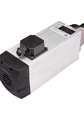 厂家直供高精密木工风冷电主轴6.0kwer32方形风冷带飞边电主轴