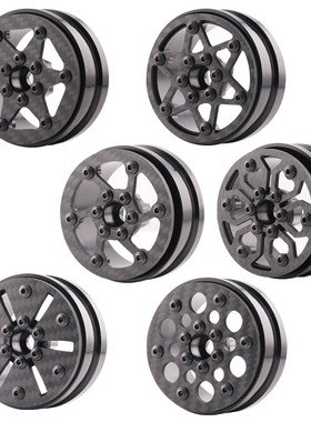 热销1.9寸碳纤维轮毂1/10仿真轮胎scx10trx4capra管架车lcg攀爬车