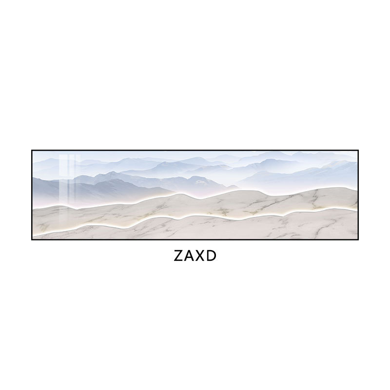 水墨山水装饰画抽象客厅条纹办公室壁画现代简约卧室床头背景挂画