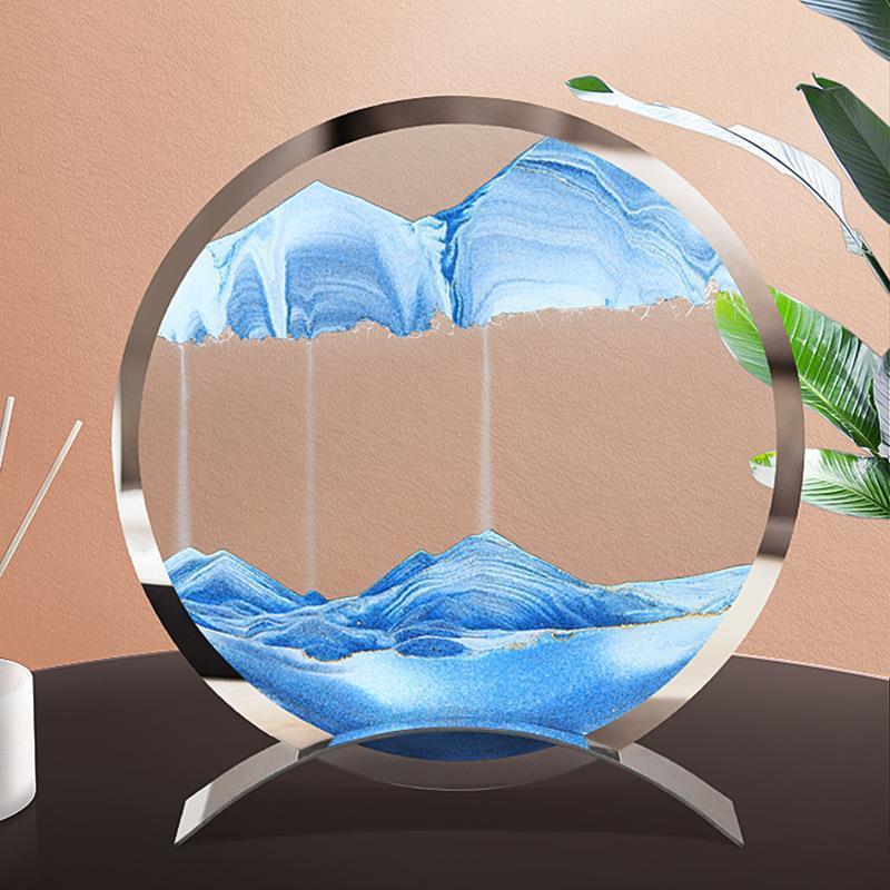 摆件流沙画客厅创意装饰沙漏家居解压品3d立体酒柜礼品镜面办公室图片