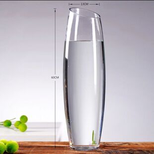 玻璃花瓶高档透明特大号高50cm60cm落地家用水培专用客厅摆件