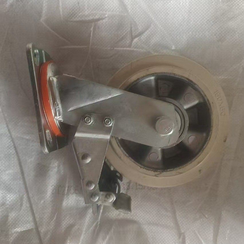 重型加厚尼龙平板脚轮6寸刹车定向万向轮pp轮耐磨平板手推车轮子,基础建材,脚轮/万向轮,淘宝优惠券,粉丝福利购,淘宝优惠卷