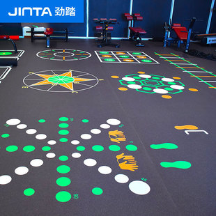 劲踏健身房地胶图案360私体儿童教适能训练塑胶pvc运动地板胶