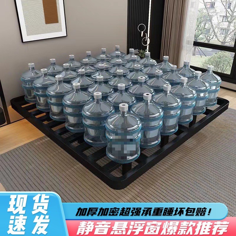 简约网红悬浮床1.5米1.8米意式轻奢无床头床架双人铁床公寓铁床架