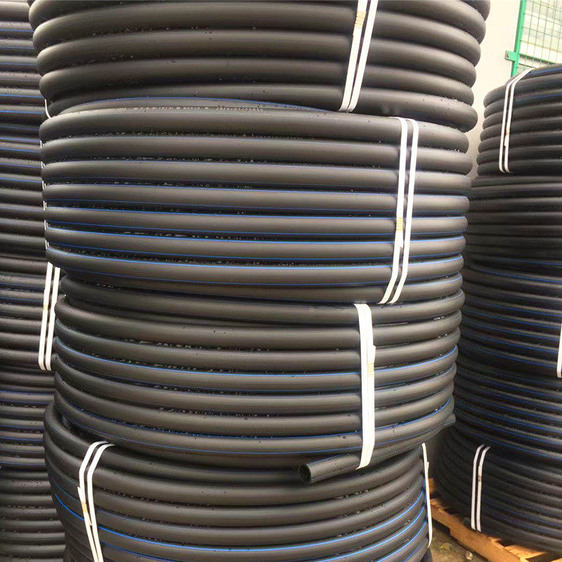 hdpe实壁管黑色农田灌溉管pe给水管大口径排水管实壁管材厂家批发