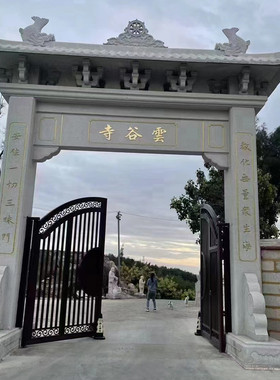 热销规格多样乡村石牌坊入门景区古镇旅游石牌楼三门五楼石牌坊