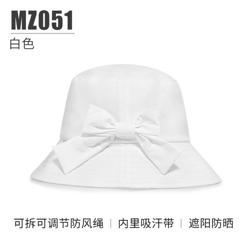 pgm高尔夫球帽女士蝴蝶结渔夫帽帽子可调节拴扣防风绳吸汗带设计