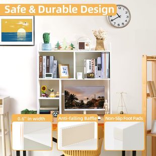 分层架桌面置物架书柜台面书架子学生书桌小型多层简易宿舍收纳架