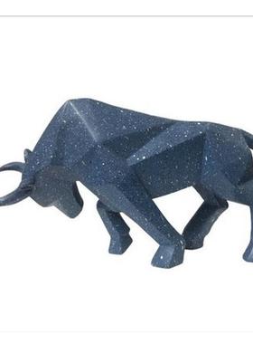 北欧树脂工艺品家居摆件办公室展柜牛气冲天创意斗牛客厅牛年送礼