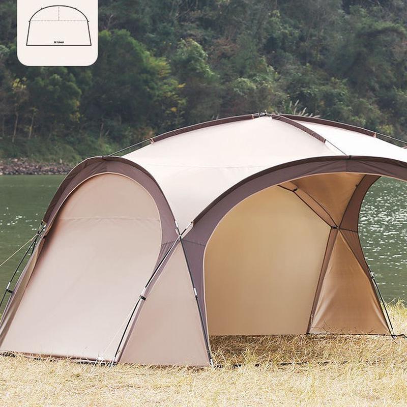 超大天幕穹顶遮阳棚户外野营野餐公园露营帐篷便携式防风防雨天幕