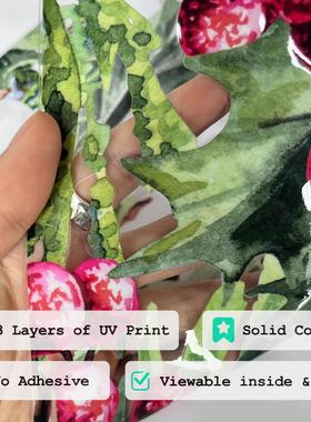 装饰贴纸圣诞funlife贴膜静电免胶水彩透光窗户玻璃贴花se359