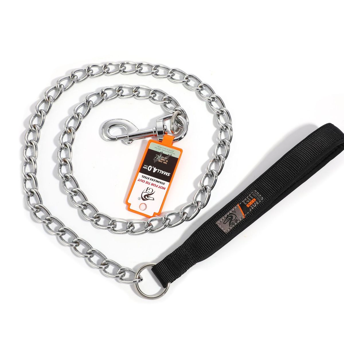 狗狗p链不锈钢防咬狗狗牵引绳项圈304金属小中大型犬通用狗链