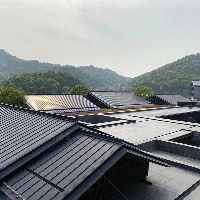 钛锌板0.7mm25-430金属屋面瓦仿古建筑别墅屋顶新型材料钛锌板