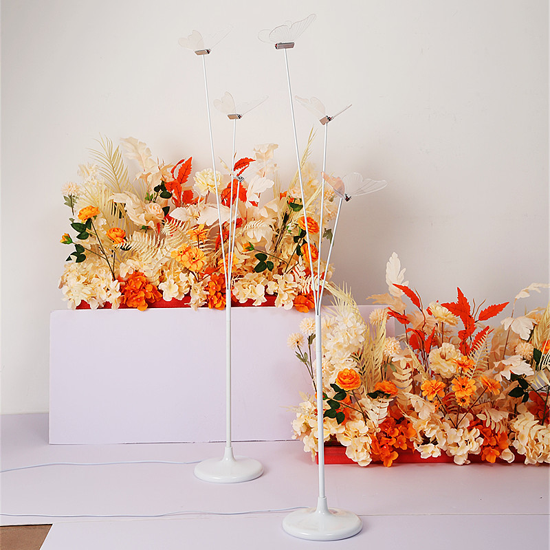 2021创意3头蝴蝶婚庆道具路引宴会厅派对酒店西餐厅餐桌花艺装饰