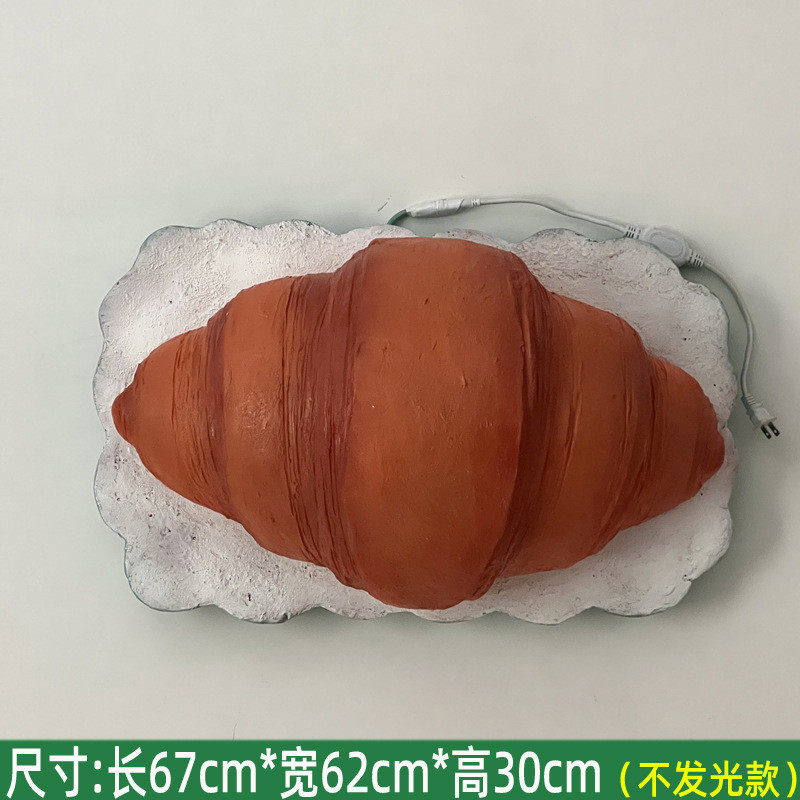 仿真面包模型灯雕塑烘焙店创意招牌门头发光烤串动物壁挂装饰摆件