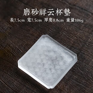 qd4d粗陶托小玻璃茶杯杯垫陶瓷功夫茶托茶碟茶道茶具配件茶垫托茶